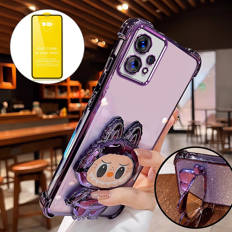 เคสสําหรับRealme 9 pro plus realme 9i realme 9 pro + เคสโทรศัพท์Softcaseซิลิโคนกันกระแทกออกแบบใหม่ความงามใสการ์ตูนพร้อมที่วางและฟิล์มนุ่มSJMlbbzj01