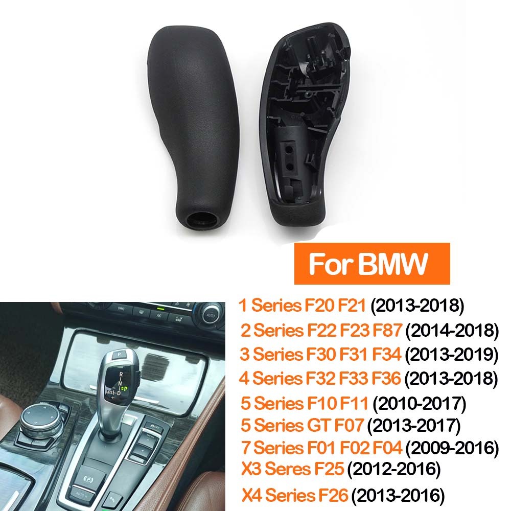 เกียร์รถคันเกียร์ Shift Knob สีดําด้านหลังสําหรับ BMW F20 F21 F22 F30 F31 F34 F35 F32 F33 F36 F82(M4) F10 F18 F07 F01 F02 F25 F26