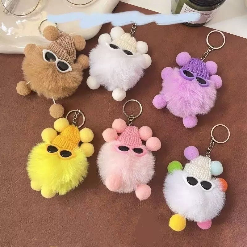 Miss_J พร้อมส่งจากกทม🎀ของแขวนกระเป๋า กุญแจน่ารักรูปลูกปอมปุย ins ตุ๊กตาฟูๆ