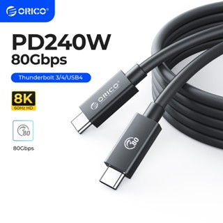 ORICO Thunderbolt 4 /3 สาย USB C PD 240W 60Hz 80 Gbps Type C…