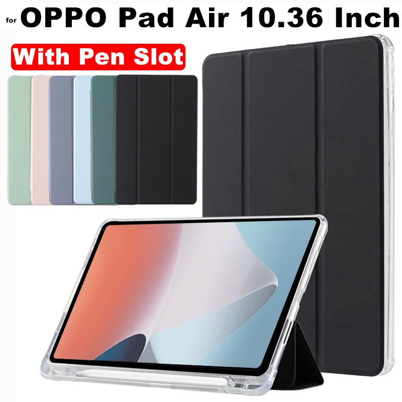 for OPPO Pad Air 10.36 Inch 2022 OPD2102 X21N2 Case with Pen Holder Smart Flip Stand Soft Silicone Back Shell Tablet Cover