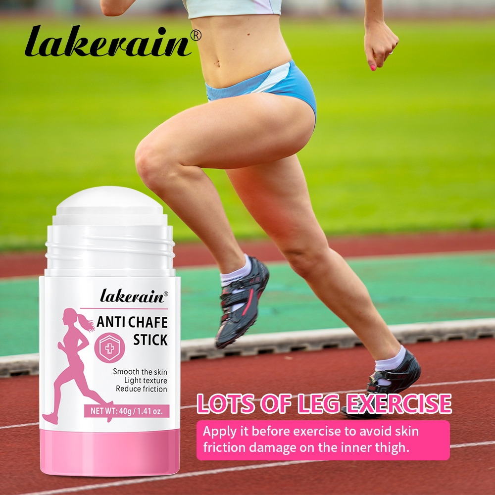 Lakerain Running Thigh Anti-Friction Stick,Body Glide Friction Defense Balm,Skin Rescue Anti-Friction Stick สําหรับ Running&Workout(40g)