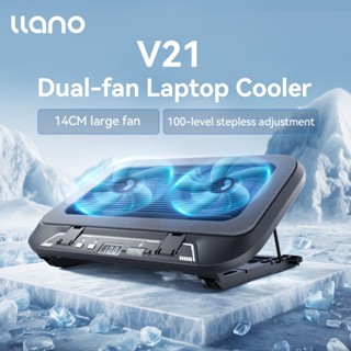 LLANO V21 Dual-Fan แล็ปท็อป Cooler 14 ซม.พัดลมขนาดใหญ่ Silen…
