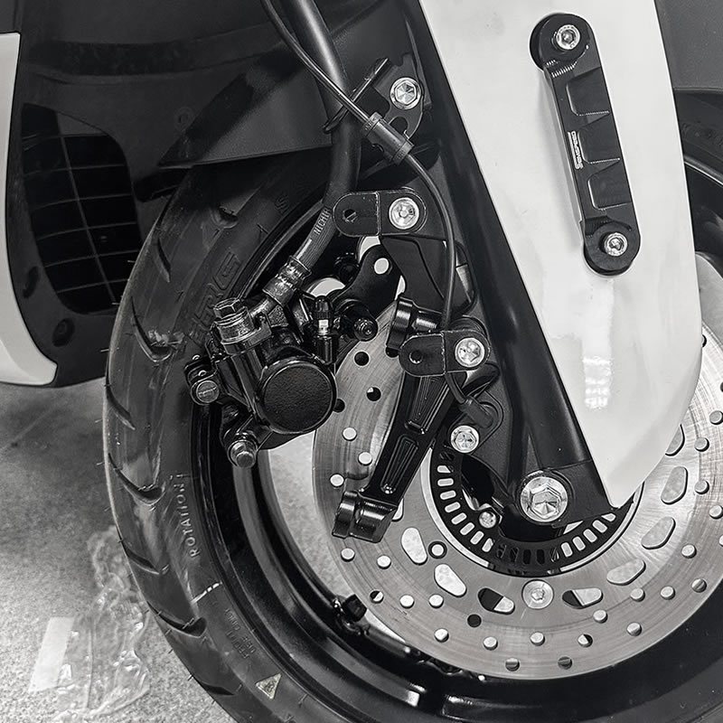 SEMSPEEDFor Yamaha NMAX V3 Techmax Turbo 2025-2026 รถจักรยานยนต์ 100 มม.เบรคหน้า Caliper Disk Relocation Kit ราคา ถูกที่สุด ดีลบีเคเค แกลเลอรีภาพที่ 2