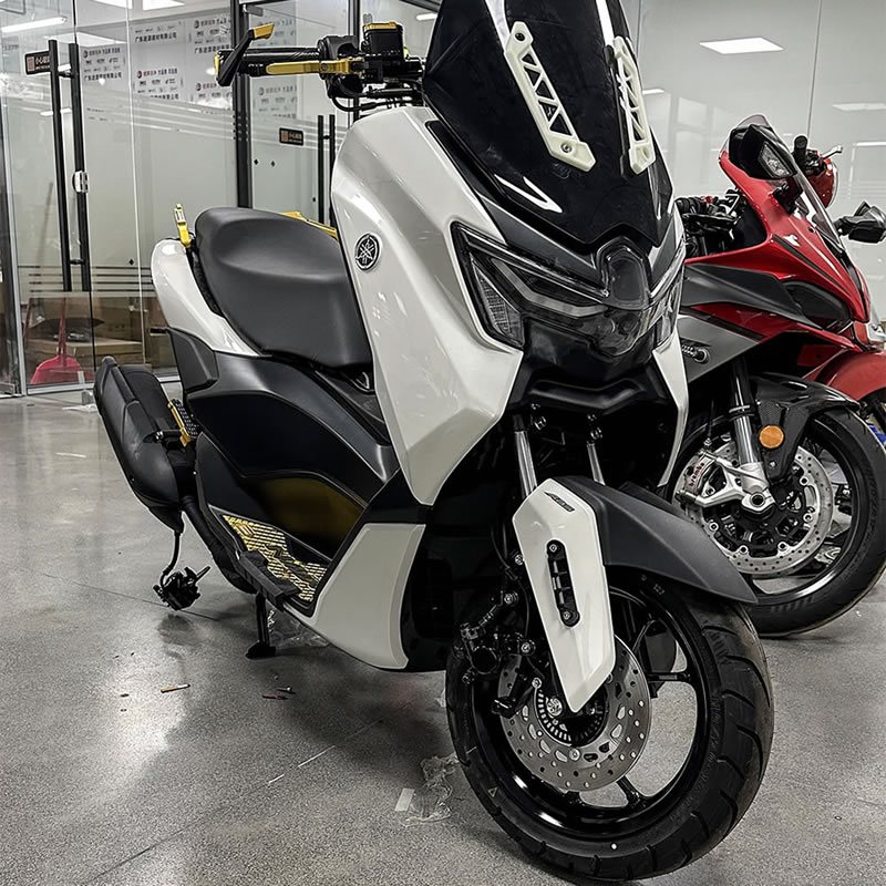 SEMSPEEDFor Yamaha NMAX V3 Techmax Turbo 2025-2026 รถจักรยานยนต์ 100 มม.เบรคหน้า Caliper Disk Relocation Kit ราคา ถูกที่สุด ดีลบีเคเค แกลเลอรีภาพที่ 3