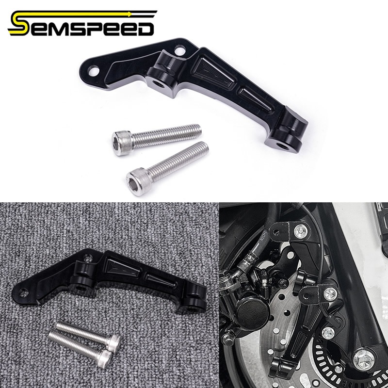 SEMSPEEDFor Yamaha NMAX V3 Techmax Turbo 2025-2026 รถจักรยานยนต์ 100 มม.เบรคหน้า Caliper Disk Relocation Kit ราคา ถูกที่สุด ดีลบีเคเค