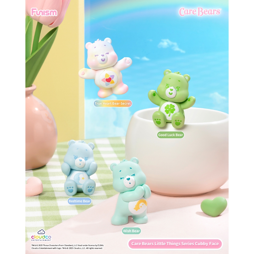 FUNISM Care Bears Little Things Series Cubby Face Blind Box โดย FUNISM ของเล่นสะสมน่ารัก ของขวัญที่สมบูรณ์แบบสําหรับเด็ก