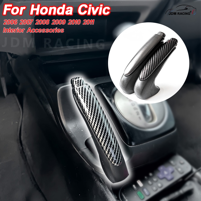 สําหรับ Honda Civic 2006 ~ 2011 2008 เบรคเกียร์ Shift Knob ฝาครอบซ้ายเกียร์ Shift Knob 47115-SNA-A82ZA 54130-SNA-A81