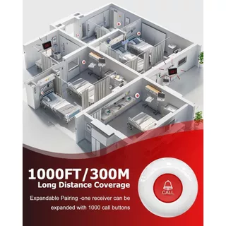 DAYTECH Pager ระบบการโทร Bell Call บริการลูกค้า ร้านอาหาร/โรงพยาบาลพร้อมโทรศัพท์ loceng buzzer