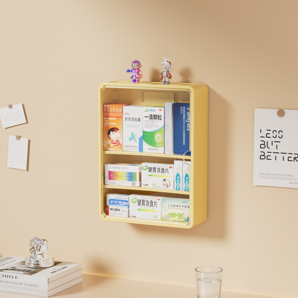 ติดผนังตู้ยามัลติฟังก์ชั่กล่องยาที่บ้าน, ที่มีคุณภาพสูงของแท้ชั้นวางยาเก็บกล่อง - รูปที่ 5