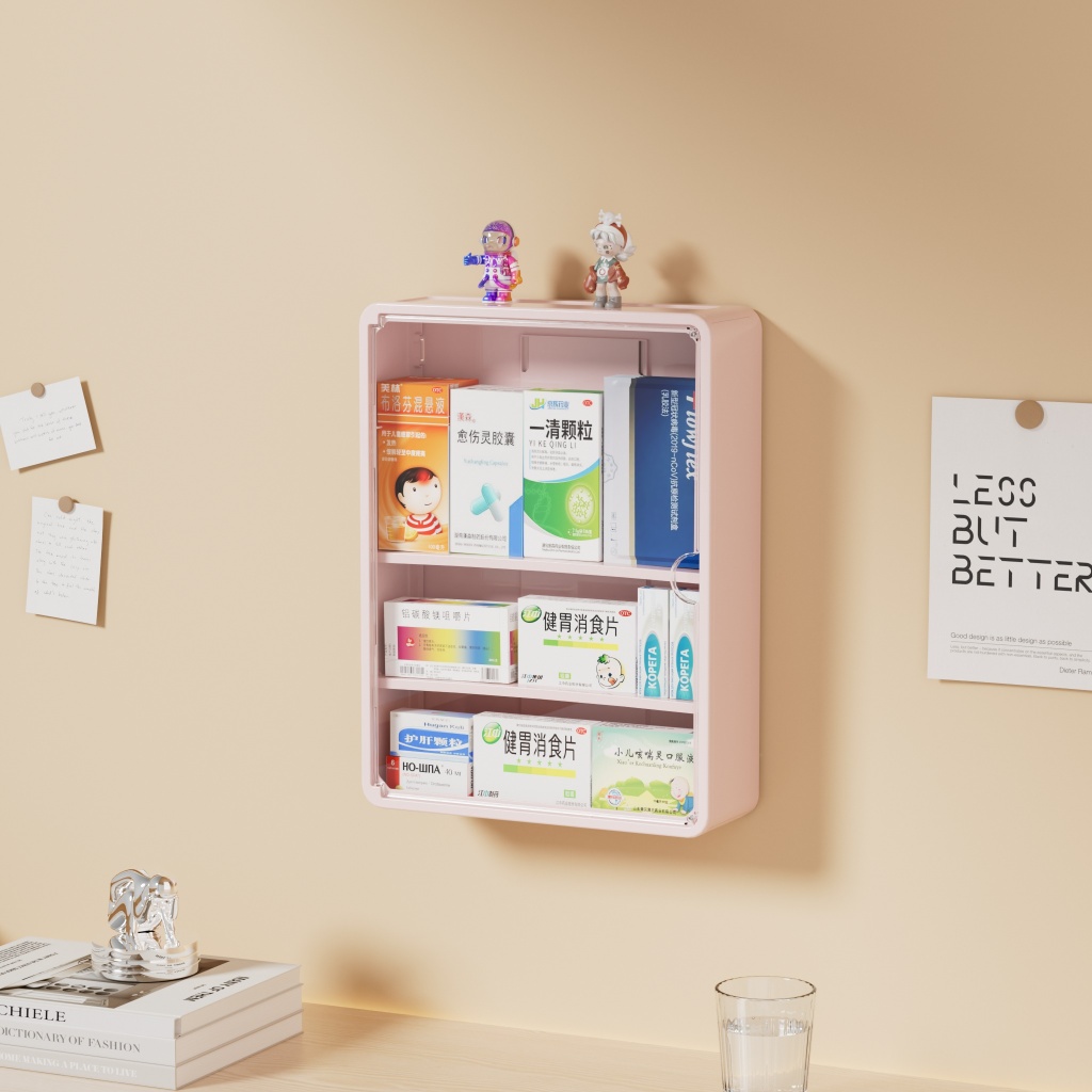 ติดผนังตู้ยามัลติฟังก์ชั่กล่องยาที่บ้าน, ที่มีคุณภาพสูงของแท้ชั้นวางยาเก็บกล่อง - รูปที่ 6
