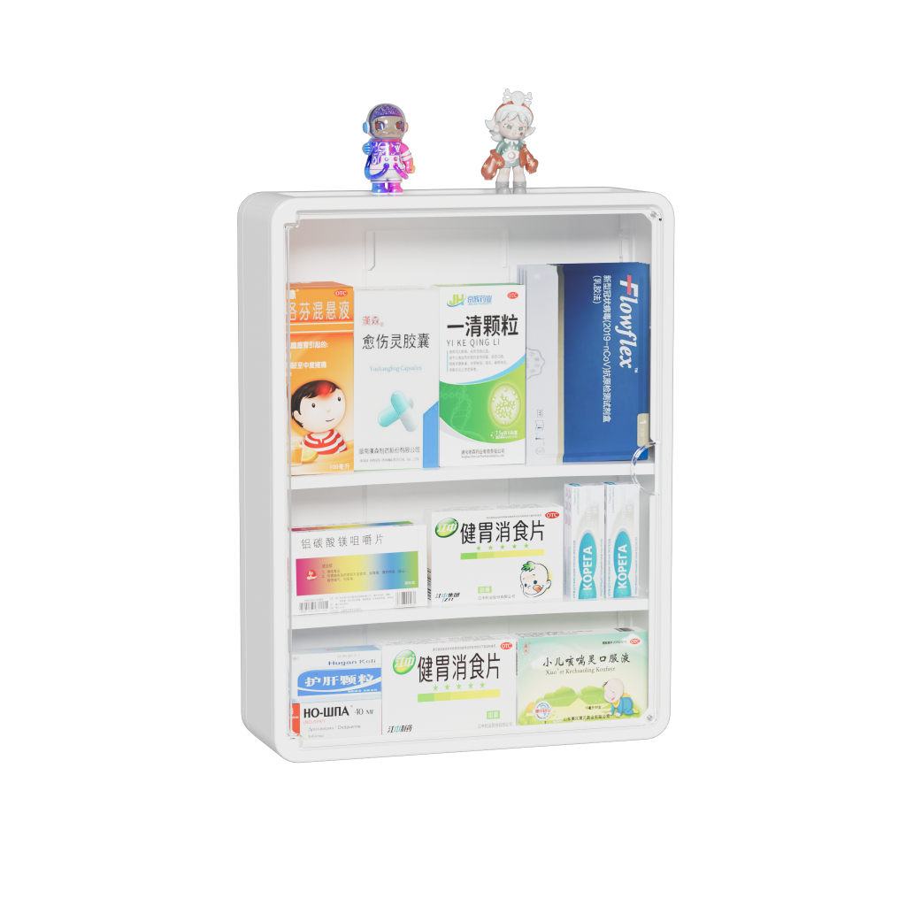 ติดผนังตู้ยามัลติฟังก์ชั่กล่องยาที่บ้าน, ที่มีคุณภาพสูงของแท้ชั้นวางยาเก็บกล่อง - รูปที่ 7