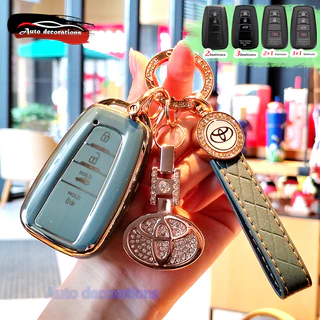 ฝาครอบกุญแจรถอัจฉริยะโตโยต้าสําหรับ Toyota CAMRY/ALTIS/COROLLA CROSS/CROSS 2024 พวงกุญแจเคสกุญแจ