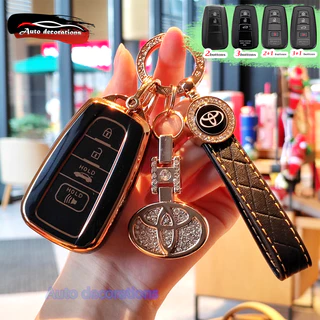 ฝาครอบกุญแจรถอัจฉริยะโตโยต้าสําหรับ Toyota CAMRY/ALTIS/COROLLA CROSS/CROSS 2024 พวงกุญแจเคสกุญแจ