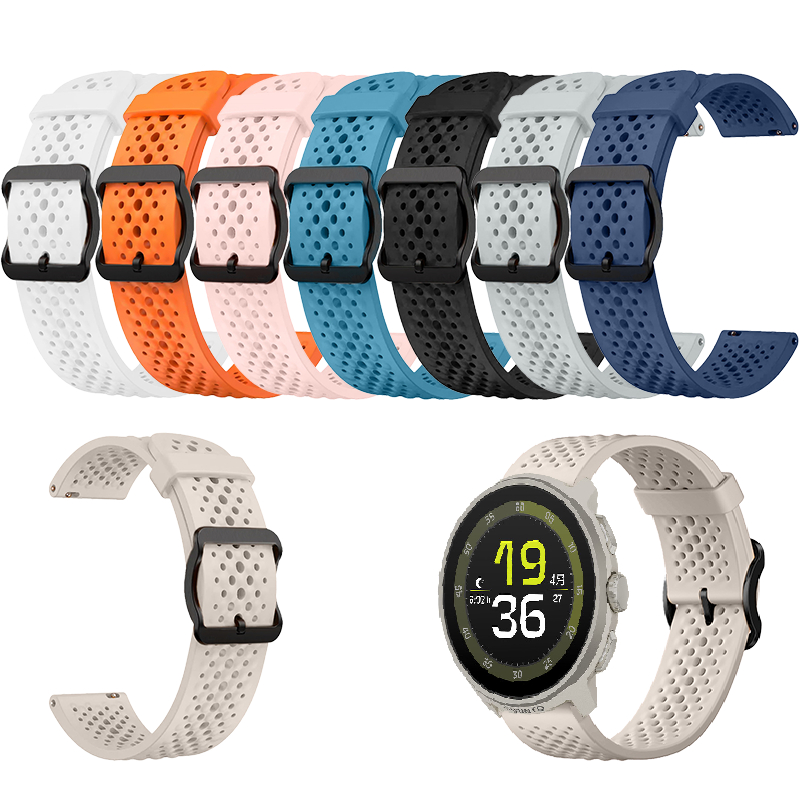 สําหรับ SUUNTO RUN สายนาฬิการะบายอากาศซิลิโคน Soft Replacement Strap
