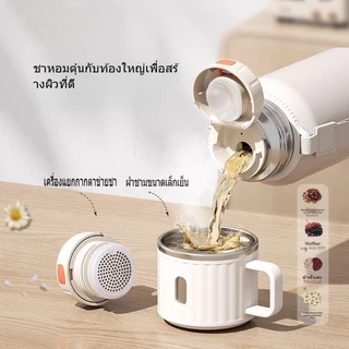 FQUAN ขวดน้ำสแตนเลส 316 กระบอกน้ำเก็บร้อน-เย็น มีหลอดในตัว ขวดน้ำเก็บอุณหภูมิ 740ML 1000MLStainless Steel Bottle แกว้เกบ็ ความเย็น