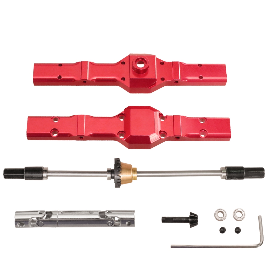 สําหรับ WPL 1/10 D12 D22 D32 D42 1/16 C14 C24 C34 C54 C64 C74 Henglong B16 B36 หกล้อไดรฟ์โลหะ Differ