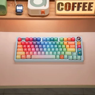 Thai Language ใหม่ MOA Thai Rainbow Candy macaron Morandi Gradient keycaps PBT Sublimation Dopamine สีคีย์บอร์ด keycaps