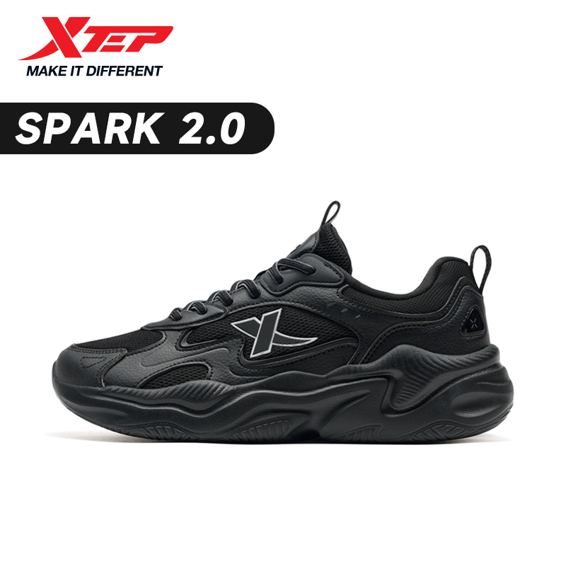 【xtep】Spark 2 | ฤดูร้อนตาข่ายระบายอากาศเพิ่มความสูงกีฬาน้ําหนักเบาและรองเท้าลําลอง