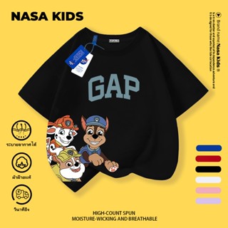 【มีสินค้าพร้อมส่งทันที】เสื้อยืดแขนสั้นคอตต้อนทรงหลวมสำหรับเด…