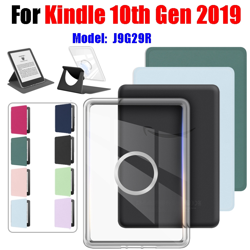 สําหรับ Kindle 10th Generation 6.0 J9G29R พื้นผิวหนังที่ถอดออกได้แม่เหล็กสมาร์ท Wake/Sleep E-Reader 