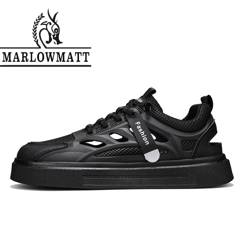 Marlowmatt รองเท้าผู้ชายรองเท้าแบรนด์ดังฤดูร้อนสไตล์ใหม่ Breathable แฟชั่นรองเท้าขี้เกียจสบายๆ Anti-slip