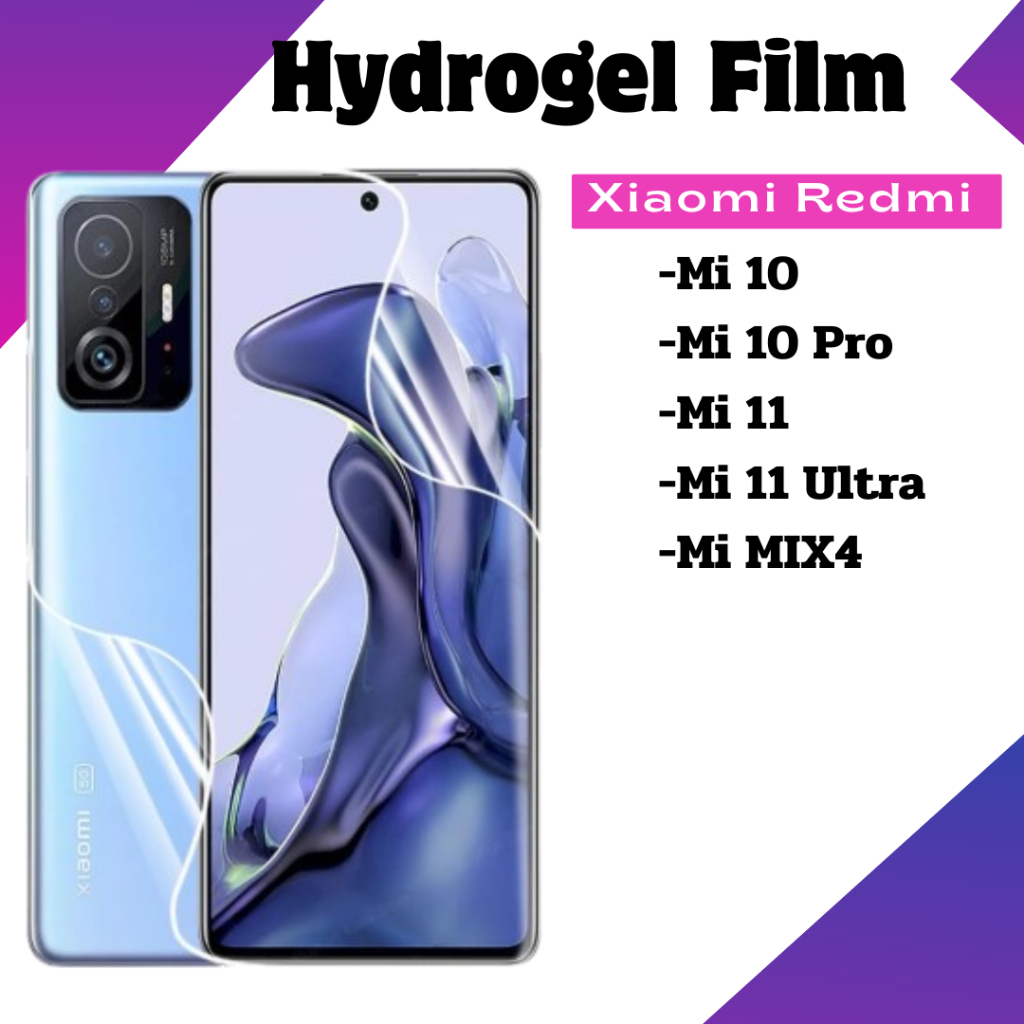 [ ฟิล์มด้านหน้า ] ฟิล์มไฮโดรเจลสําหรับ Xiaomi,Redmi Mi 10 / Mi 10 Pro / Mi 11 / Mi 11 Ultra / Mi MIX