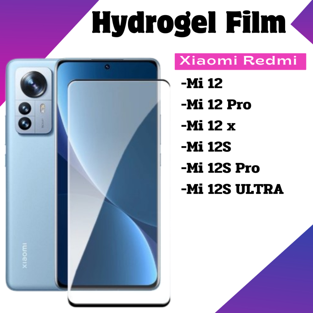 [ ฟิล์มหลัง ] ฟิล์มไฮโดรเจลสําหรับ Xiaomi,Redmi Mi 12 / Mi 12 Pro / Mi 12 x / Mi 12S / Mi 12S Pro / 