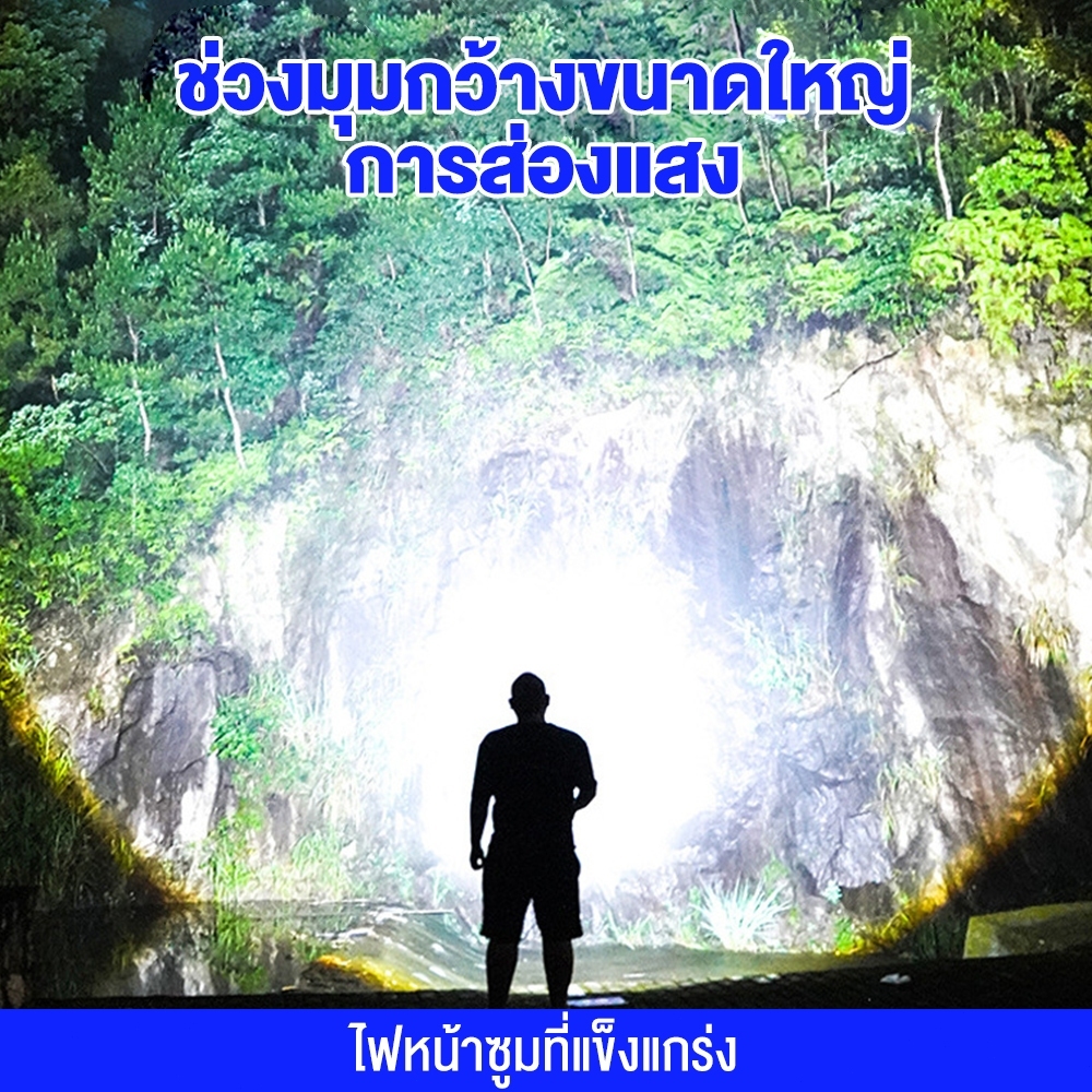 KIRA ไฟฉายคาดหัว led ไฟฉายคาดหัว เดินป่า ไฟฉายพกพา ไฟฉายซูมได้  หัวไฟคาดหัว - 6