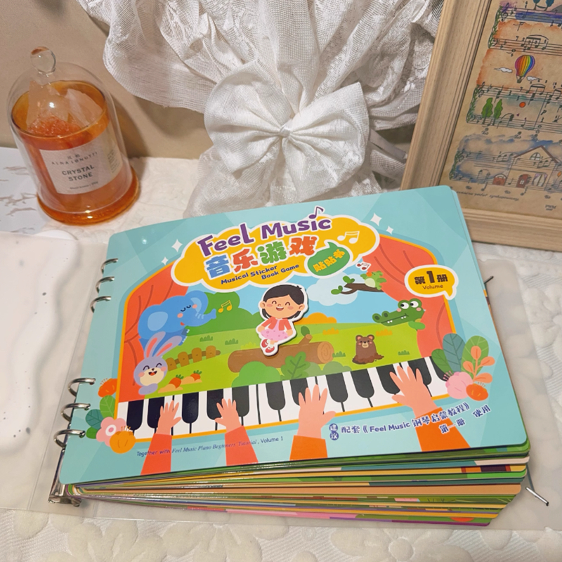 การ์ดสติกเกอร์เกมเพลง ตีนตุ๊กแก สามารถใช้ซ้ําๆ, ตรัสรู้เปียโนเพลงอฤษฎีบัตรคําถามสนุกห้องเรียนการสอนเครื่องมือ