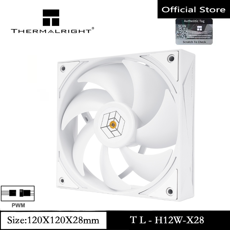 Thermalright TL-H12W-X28 CPU Cooler 120 มม. หนา 28 มม. 2150RPM 4pin PWM S-FDB เงียบ เย็นเร็ว