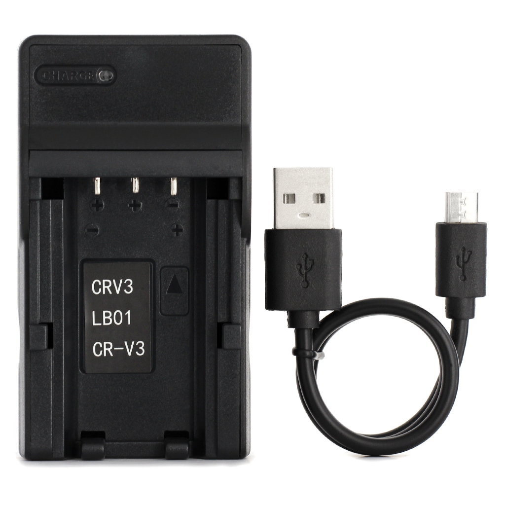 Norifon CR-V3 เครื่องชาร์จ USB สําหรับ Olympus C-100, C-120, C-150, C-160, C-170, C-180, C-2, C-21, 