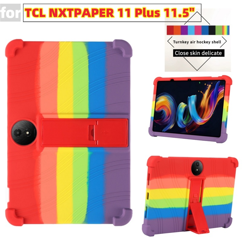 เด็กผิวซิลิคอนอ่อนสําหรับ TCL NXTPAPER 11 Plus 11.5 แท็บเล็ต 2025 Funda Kick Stand เกราะป้องกัน