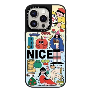 CASENEAL Graffiti girl คุณภาพสูงกระจกเคสโทรศัพท์เหมาะสําหรับiPhone 17ProMax 17pro 17 air 16promax 16 15promax 15 14promax 13 13Promaxแฟชั่นAnti Drop Hard Case
