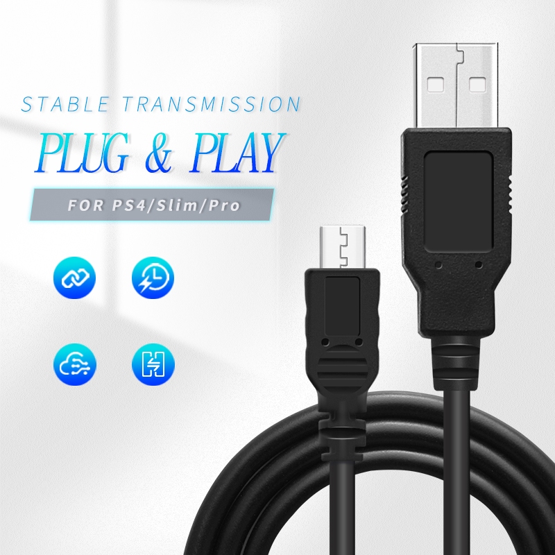 Fast Delivery2M Micro USB สายชาร์จข้อมูลกล้องสายไฟสําหรับ PS4/XBOX โทรศัพท์ One Gamepad Controller สําหรับ PS4 อุปกรณ์เสริม - รูปที่ 4