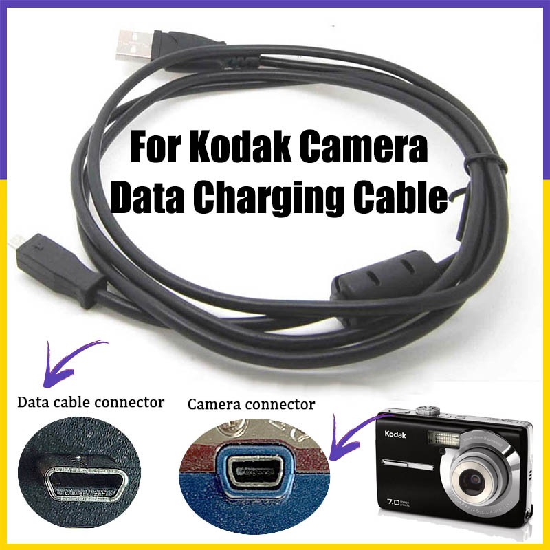 Fast เรือU-8 USB Charger ข้อมูลสําหรับ KODAK กล้อง M1073 M753 M763 M853 M863 M873 M883 M893IS CW330 