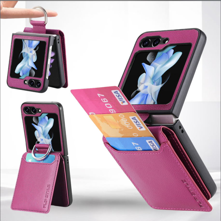 Samsung Galaxy Z Flip7 Phone Case Holder Shock-resistant Flip6 Flip5 Phone Case Ring Card Holder Fol