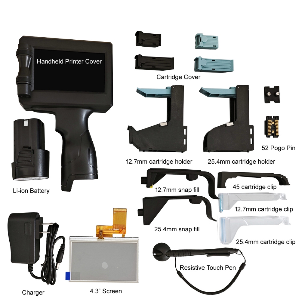อะไหล่เครื่องพิมพ์มือถือ ชุดเติมฝาครอบพลาสติก Batterie และ Charger