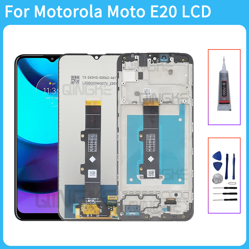 สําหรับ Motorola Moto E20 จอแสดงผล LCD Touch Digitizer Assembly XT2155 XT2155-1 XT2155-3 XT2155-6