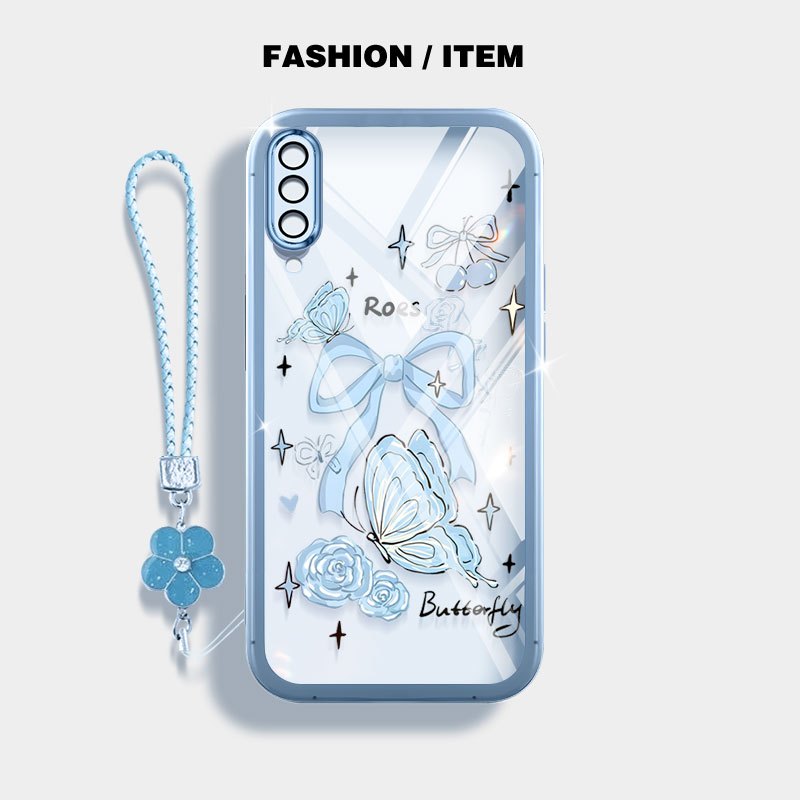 YBD สําหรับ Samsung Galaxy A50 A50S A30S A307 A03S A02S M02S A025 A307 เคสโทรศัพท์สาวสวยน่ารักโบว์
