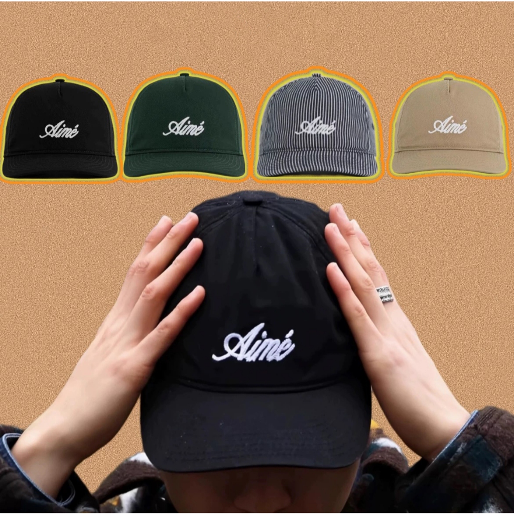 Halo studio พร้อมส่ง หมวกเบสบอลสไตล์ย้อนยุคสไตล์อเมริกัน ปีกกว้าง พร้อมตัวอักษรปักปรับขนาดได้ – โปรปัง