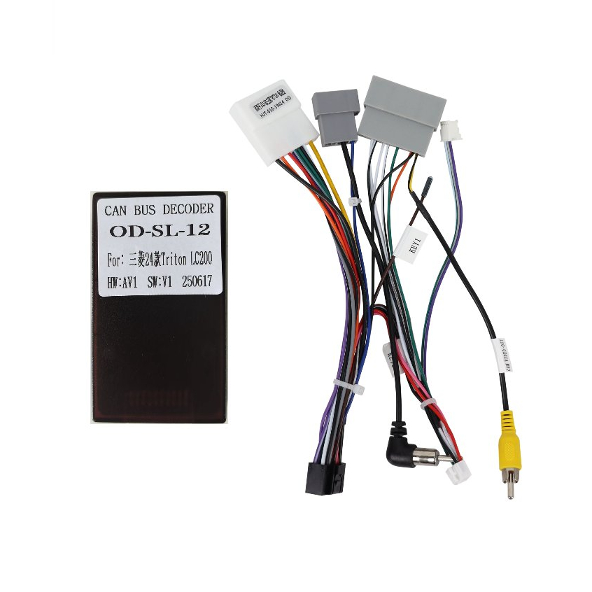 กล่อง Canbus Adaptor ถอดรหัสสําหรับ Mitsubishi XPANDER/Outlander/TRITON/ L200 2023 + สายไฟสาย Android รถวิทยุสเตอริโอ