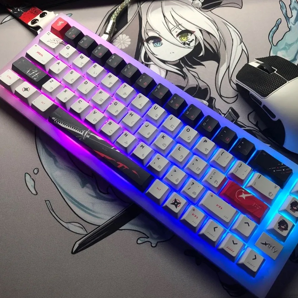 Yuki Aim Keycap โปรไฟล์เชอร์รี่ 120 + คีย์ PBT ห้าด้าน Dye Sublimation Wooting คีย์บอร์ดเครื่องกล Ke