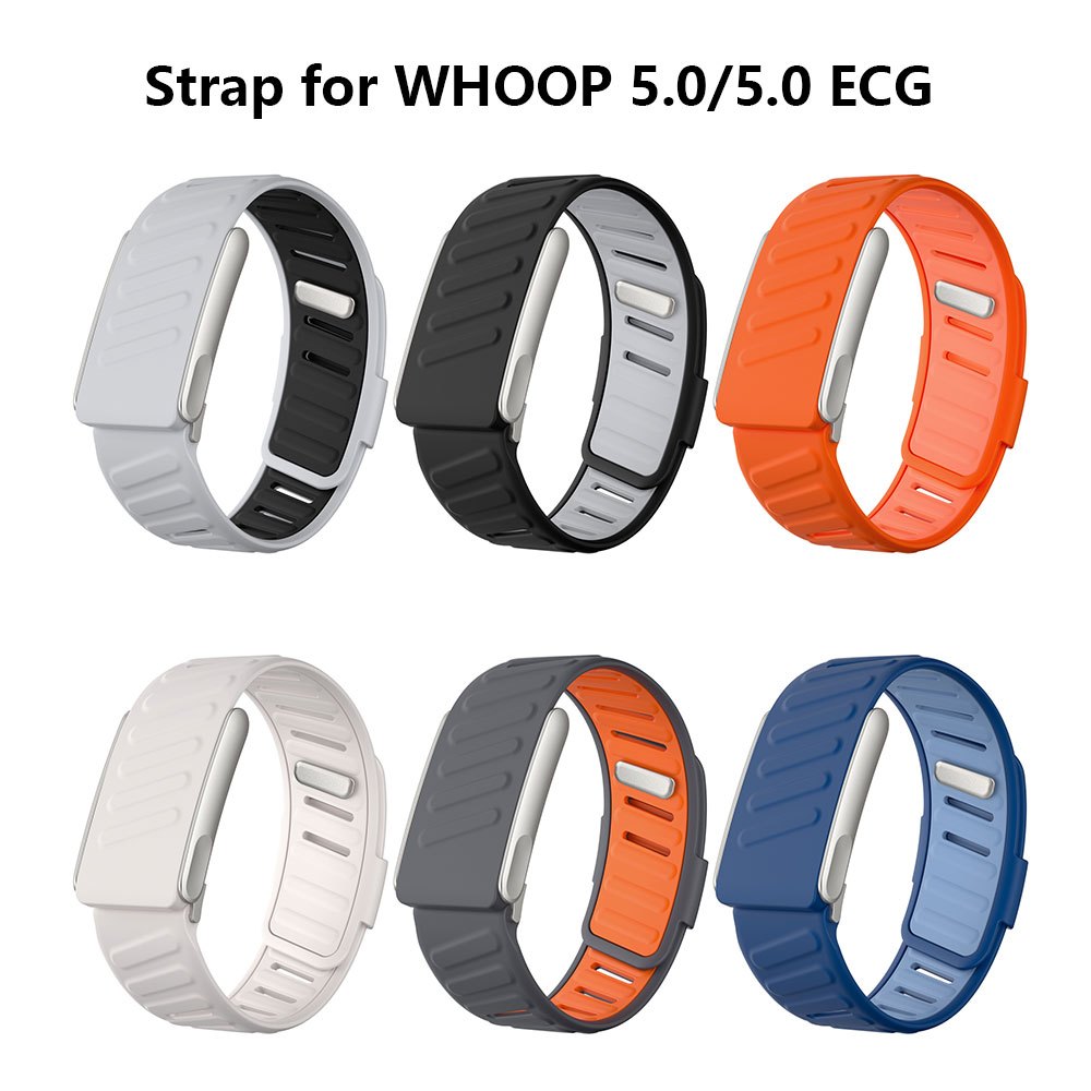 แถบเปลี่ยนสายรัดแบบปรับได้นุ่มพิเศษเข้ากันได้กับ WHOOP 5.0 และ WHOOP 5.0 เครื่องวัดอัตราการเต้นของหัวใจ ECG