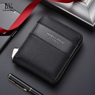 LouisWill แฟชั่นกระเป๋าสตางค์สั้น Soft PU Multi-Functional ก…