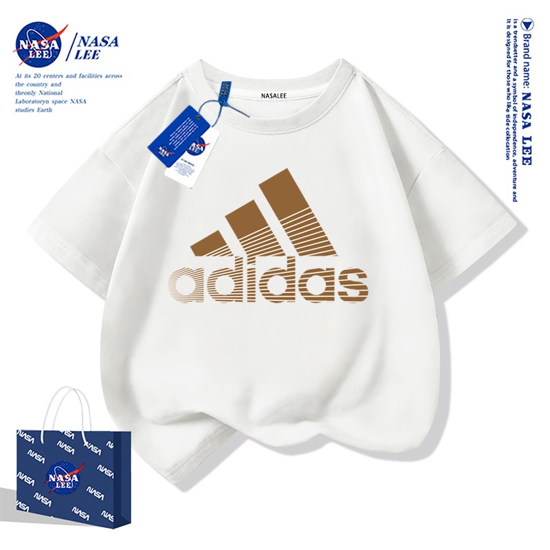 【ของพร้อมส่ง×จัดส่งภายใน 3 วัน】เสื้อยืดเด็ก NASA สีขาว ผ้าฝ้ายพรีเมียม สำหรับเด็กชาย-เด็กหญิง ระบายอากาศดี นุ่มสบายผิว