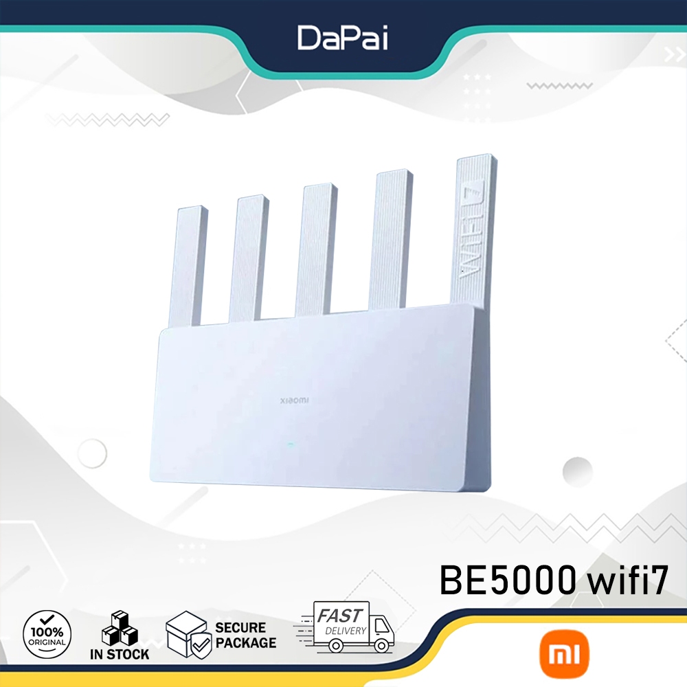 Xiaomi Router BE5000 wifi7 2.5G Wall เจาะบ ้ านเราเตอร ์ ไร ้ สาย Gigabit ความเร ็ วสูง