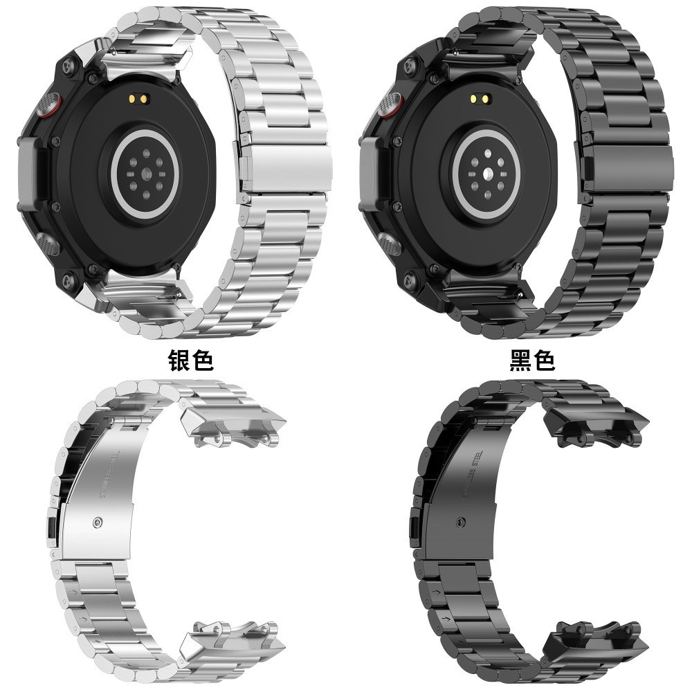 สายสแตนเลสสําหรับ Amazfit T-Rex3/T-Rex2 หรูหราสายโลหะสร้อยข้อมือนาฬิกาสําหรับ Huami Amazfit TRex 3 2 TRex 2 อุปกรณ์เสริม ราคา ถูกที่สุด ดีลบีเคเค