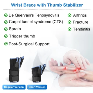 VELPEAU สายรัดข้อมือพร้อม Thumb Spica Splint สําหรับ Tenosynovitis ของ De Quervain, Carpal Tunnel Pain, Stabilizer สําหรับ Tendonitis, โรคข้ออักเสบ, แพลงและแตกหัก Forearm สนับสนุน Cast