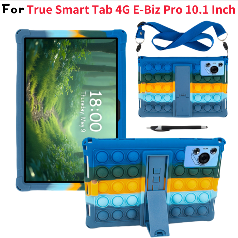สําหรับ True Smart Tab 4G E-Biz Pro 10.1 นิ้วซิลิโคนอ่อนนุ่มความเครียด-Relieve Case Push It Cover (2